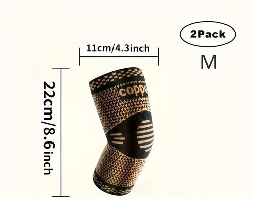 Copper-Infused Compression Elbow Support Sleeve (2Pack)